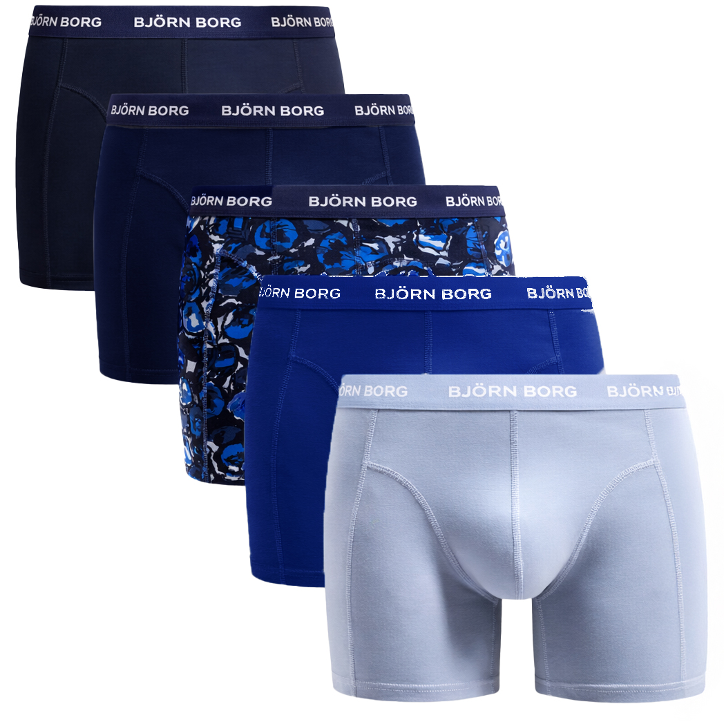 Bjorn Borg boxershorts 5 pack cotton stretch blauw S